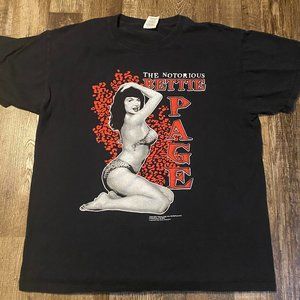 2008 The Notorious Bettie Page Shirt Vintage Pin Up Model